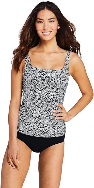 square neck tankini tops lands end|square neck tankini swimwear.